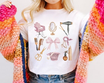 Coquette Hairstylist Shirt Hair Stylist Gift Hairdresser Gift for Hair Hustler Hair Dresser Gift Tshirt Cosmetology Shirt Hair Stylist Apron