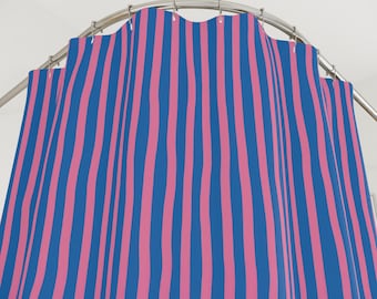 Striped Shower Curtain Boho Pink Bathroom Decor Preppy Fabric Shower Curtain Dopamine Decor Cute Aesthetic Girly Home Fun Grandmillennial