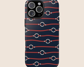 Nautical Phone Case Fisherman Aesthetic Ocean Inspired Style IPhone 16 Case Protective Sardine Cell Phone Case Summer Coastal Preppy Stuff