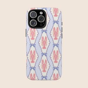 Lobster Phone Case Fisherman Aesthetic Coquette IPhone 16 Case Protective Sardine Tinned Fish Phone Cases Preppy Dolce Vita Summer Seashell