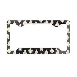 Halloween License Plate Frame Metal Goth Car Accessories Gothic Vehicle Decor Vanity Plate 16th Birthday Gift Front License Plate Holder Y2k