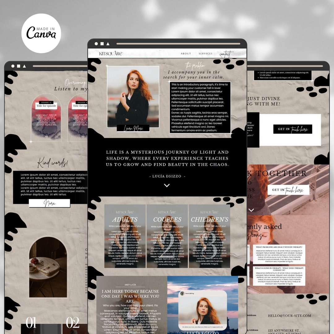 Canva Blog Template & Content Page. Ideal for Blogging Etsy
