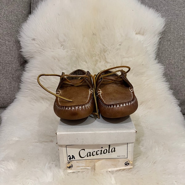 Brown Hand-Made in USA Cacciola Moccasins