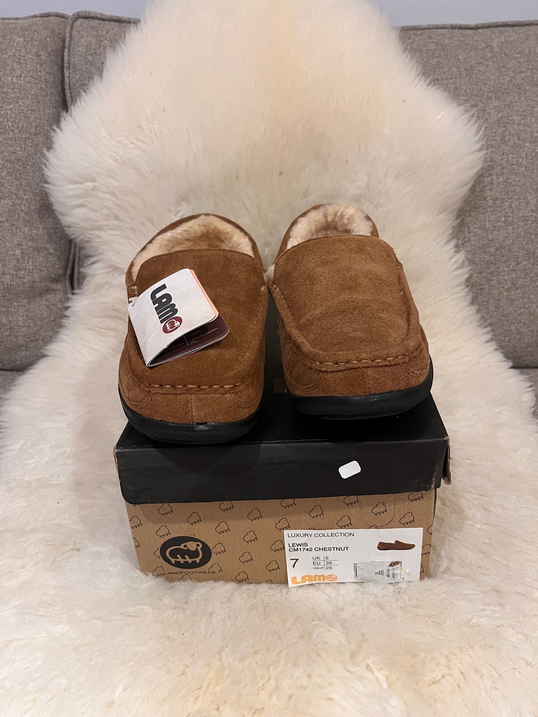 Lamo Genuine Australian Sheepskin Slippers With Rubber Soles