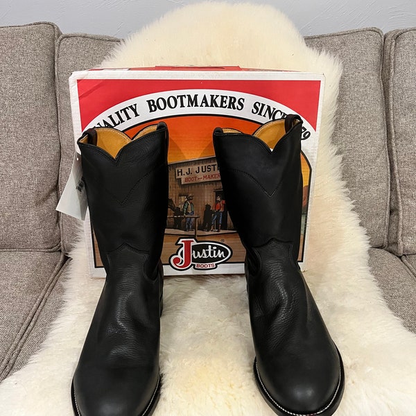 Justin Boots Schwarz Doskin