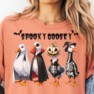 Spooky Goose PNG, Funny Halloween Goose Png, Goose Goose Shirt, Sublimation Design, Cute Horror Png, Spooky Goosey Digital Download