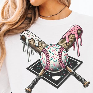 Baseball Home plate Ice Cream Drip PNG, Baseball Sport Team Digital File, Baseball Mom Sublimation Download, Youth Baseball, Candy Sprinkles