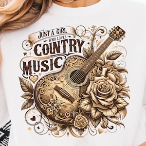 Country Music Shirts Women, Southern Charm PNG, Country Music Lover Sublimation Design, Guitar Sublimation PNG, Country Western Graphic Tee