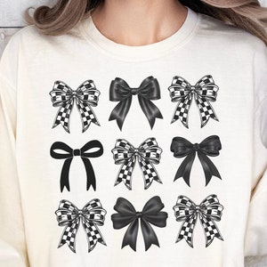 Trendy Black Striped Bow PNG - Contemporary and Stylish Sublimation Illustration, Monochrome Ribbon Graphic, Timeless Elegance Png File