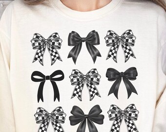 Trendy Black Striped Bow PNG - Contemporary and Stylish Sublimation Illustration, Monochrome Ribbon Graphic, Timeless Elegance Png File