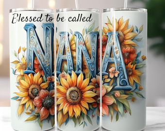 Boho Grandma Design | Vibrant Sunflowers for the Best Nana | Blessed to be called Nana png | floral grandma sublimation design | mothers day