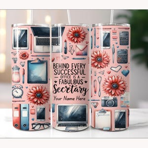 Sekretärin Tumbler Wrap, anpassen Office Squad Sublimation Design, Coworker 20 Unzen Skinny Tumbler digitaler Download, persönlicher Assistent Geschenk