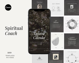 Spiritual Coach Templates, Astrology, Life Coaching Canva Pack (Digital Download)