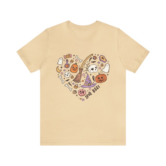 Love Boo Unisex T-Shirt | Spooky Tee, Halloween Shirt, Creepy, Haunted, Costume, Ghostly, Pumpkin, Scary, October 31st
