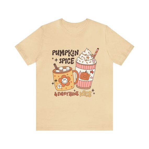 Pumpkin Spice & Everything Nice Unisex T-Shirt | Cozy Tee, Autumn Tee, Leafy Top, Fall T-Shirt, Harvest, Pumpkin, Fall Vibes, Fall Shirt