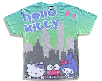 Hello Kitty City Scape All Over Print Tee Green