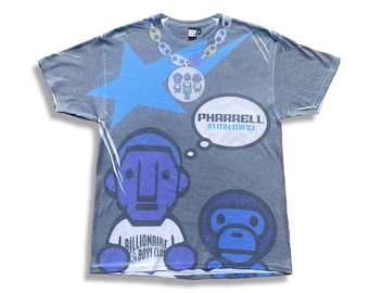 Pharrell In My Mind Mind All Over Print Album Tee Black/Blue