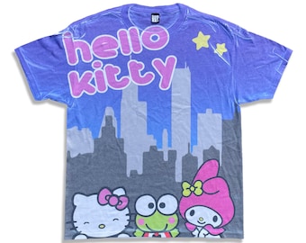 Hello Kitty City Scape All Over Print Tee Blue