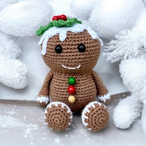 Gingerbread crochet pattern, gingerbread man, Christmas amigurumi pattern, crochet pattern, amigurumi, Christmas toy, gingerbread, diy