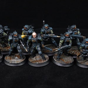 10 x Rundsgaard Creed Squad - Schwere Fußtruppen des Imperial Garde-Rengiment Militarum Astra - Cadia Proxy