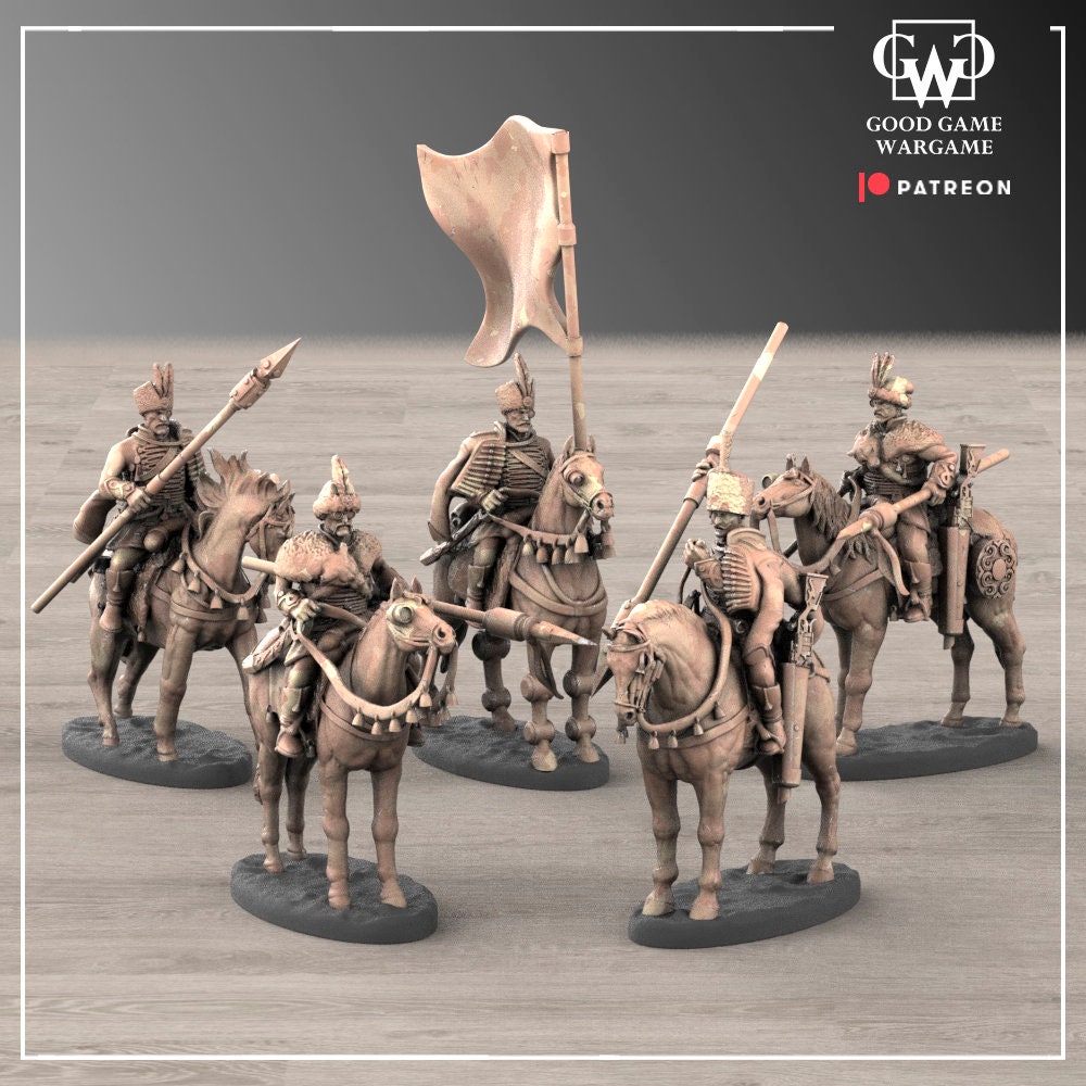 5  x Calvary Riders Rough - Imperial Cavalry Motorcycle Guard Division - Hussars