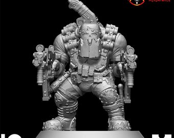 Orkisher Punisher Orc Hero  - Sci-Fi - Hardcore Miniatures - Comic Book Orc