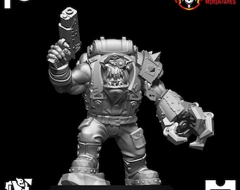 Orc British Officer Beret - Hardcore Miniatures - Modular Green Monster