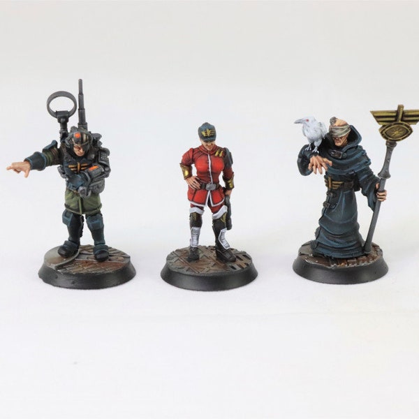 3 x Rundsgaard-Kommandotrupp – Psioniker, General, Vox des Imperial Regiment Mechanicus Guard Militarum Astra