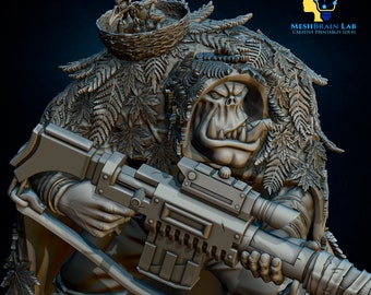 Sniper Ork Kommando Ghillie Suit - Sci-fi Orks - Meshbrain