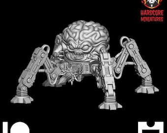 Arachnobrain - Martian Soldier Set Monsters - Chainsaw Marine of Mars- Hardcore Miniatures - IDKFA