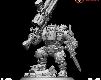 Kabork Orc Hero  - Sci-Fi - Hardcore Miniatures - Comic Book Orc
