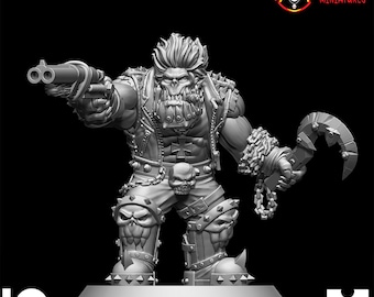 Lobork Orc Hero  - Sci-Fi - Hardcore Miniatures - Comic Book Orc