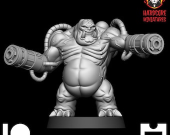 Large  Demon - Martian Soldier Set Monsters - Chainsaw Marine of Mars- Hardcore Miniatures - IDKFA