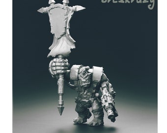 Orc Green Monster Banner Boy - OrcsKrazy - Greenskin