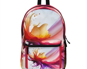 Backpack This colorfulyl designed Backpack is great for kids or that kid in us. Lots of room for everything in this water color desgned.