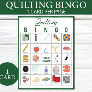 Quilt Bingo, 40 Printable Quilt Bingo Cards, Quilting Party, Quilting ...