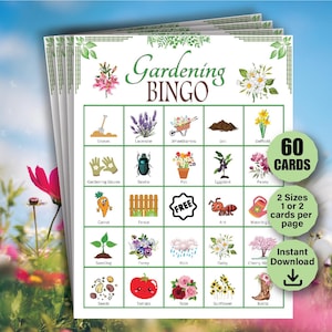 Gartenarbeit Bingo Karten, Garten Bingo, Frühlings Bingo, Garten Aktivität, Garten Klassenzimmer Aktivität, Garten Club Bingo Aktivität, Gartenparty