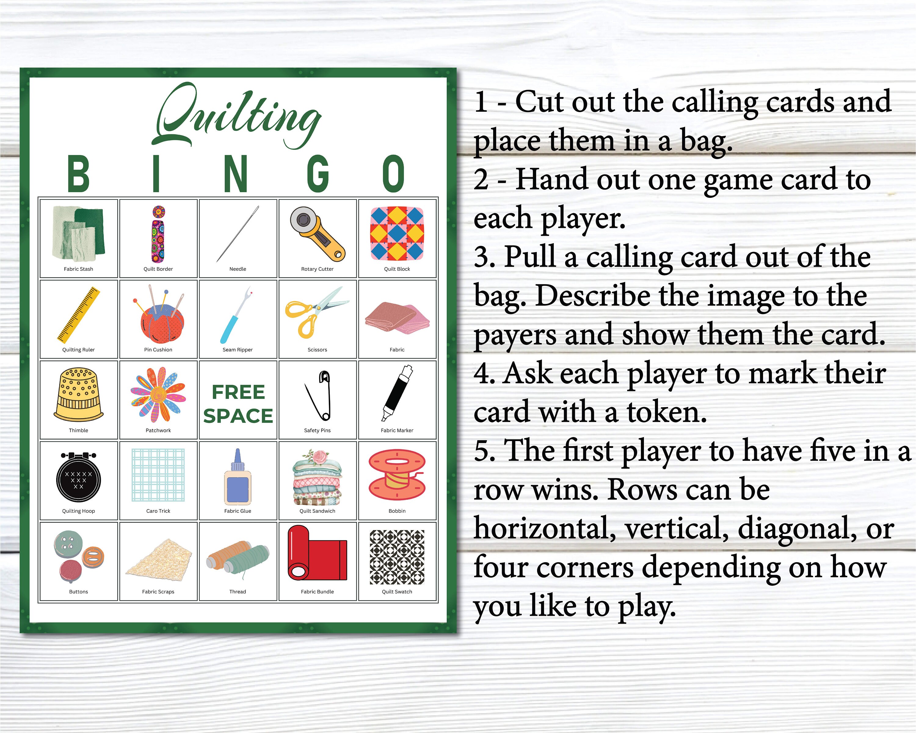 Quilt Bingo, 40 Printable Quilt Bingo Cards, Quilting Party, Quilting