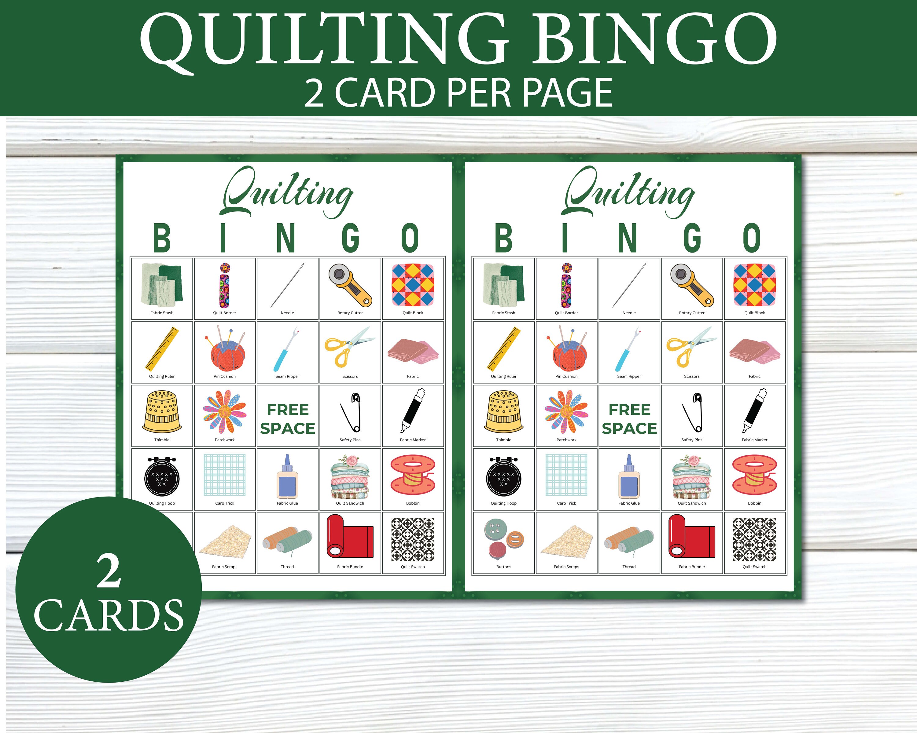 Quilt bingo 40 printable quilt bingo cards quilting party quilting