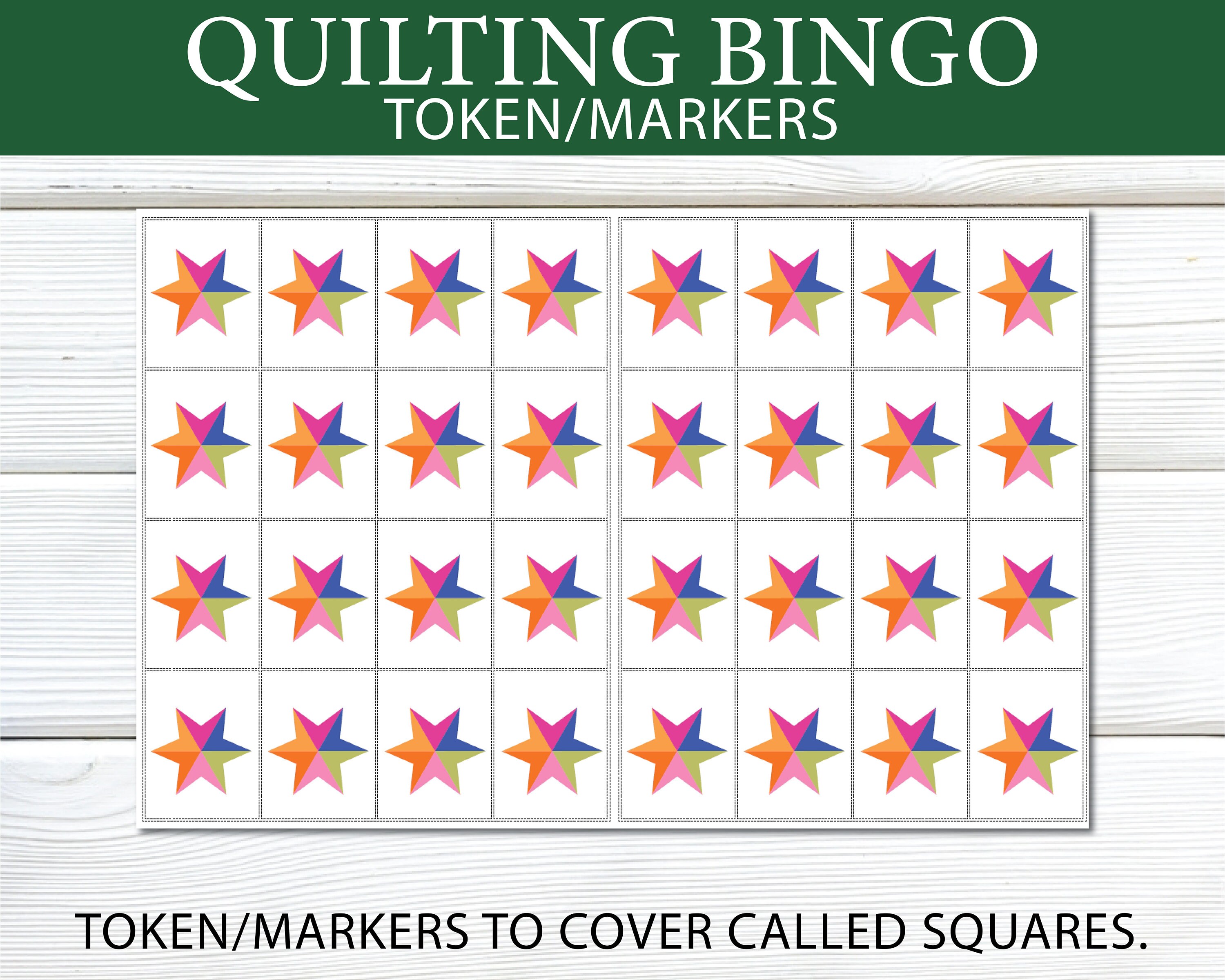 Quilt Bingo, 40 Printable Quilt Bingo Cards, Quilting Party, Quilting