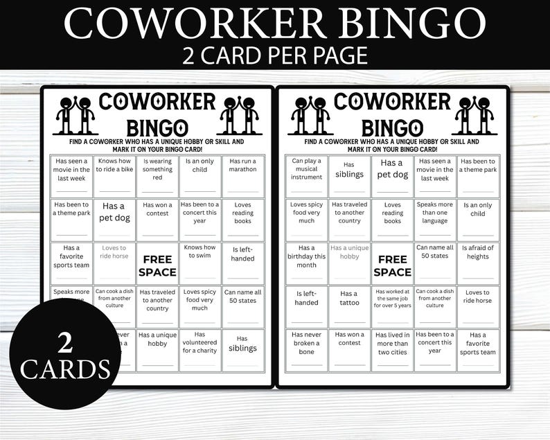 Editable Coworker Bingo Game, Find Someone Who Office Party Game ...