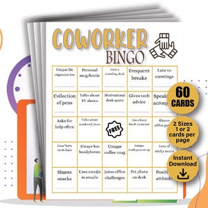 Coworker Bingo Game, Employee Bingo Game, Find Someone Who Bingo, Get to Know You Bingo, Team Building Bingo, Find The Coworker Activity