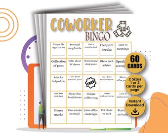 Coworker Bingo Game, Employee Bingo Game, Find Someone Who Bingo, Get to Know You Bingo, Team Building Bingo, Find The Coworker Activity