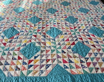 Erstaunlicher karibischer blauer Meereswellen-Quilt