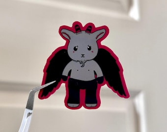 Pegatina de vinilo de Baphomet Calico Critter