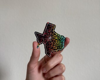 Spiderweb Texas Sticker, Alternative stationary, Yallternative