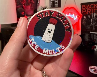 Stay Salty ICE Melts, pegatina holográfica antihielo, 50 % donado