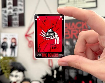 Pegatina de tarot "Los amantes" para concierto, papelería alternativa