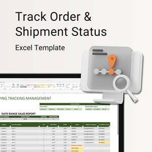 Sales Tracking Excel Google Sheets Spreadsheet Template, Track Sales, Status, Shipping Tracking Delivery - Simple Efficient Sales Management
