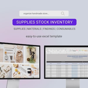 Supplies stock inventory management excel google sheets spreadsheet template, order reminders, simple to use stocktaking tracking